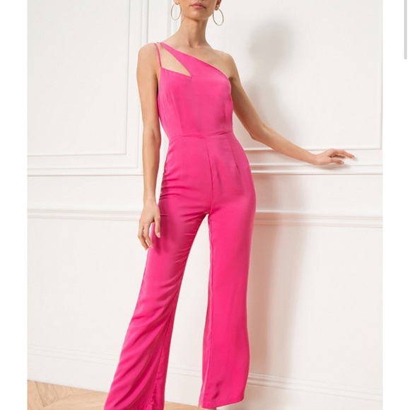 NWOT Superdown Pink Anouk Cutout Jumpsuit XL - Picture 1 of 6